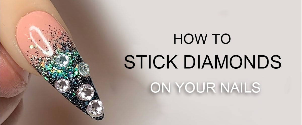 stick diamonds on nails, professional nail services | Susansay