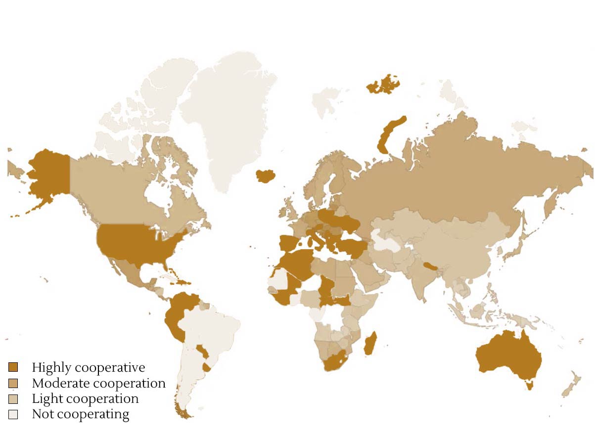 Susansay map of partner countries