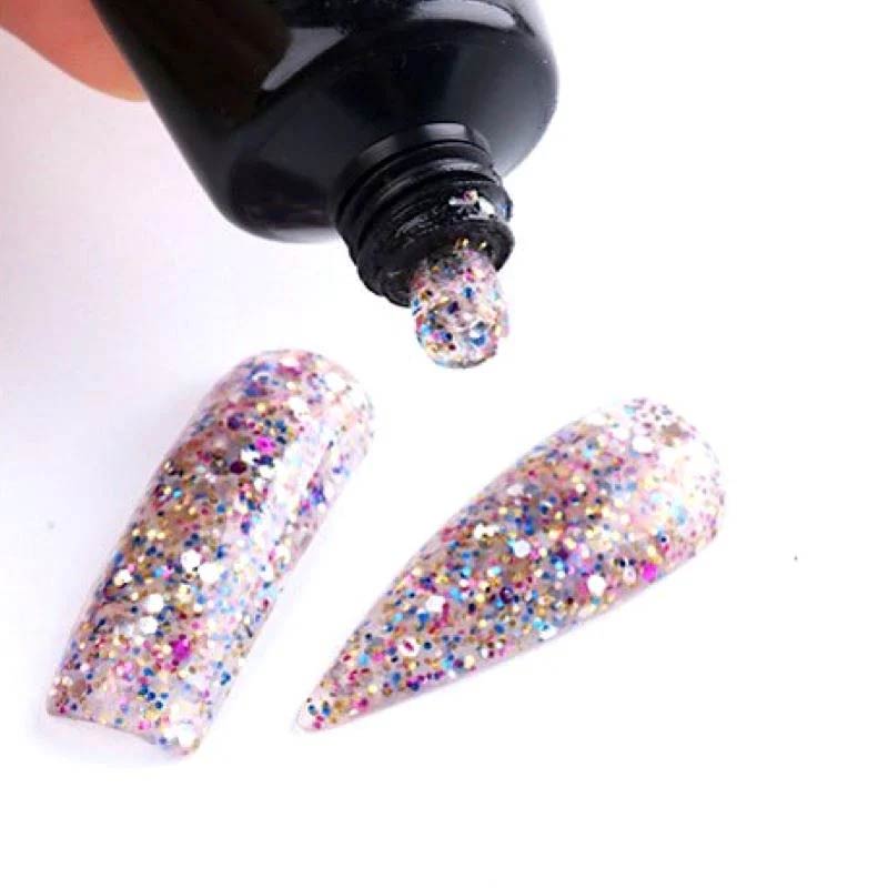 glitter poly gel