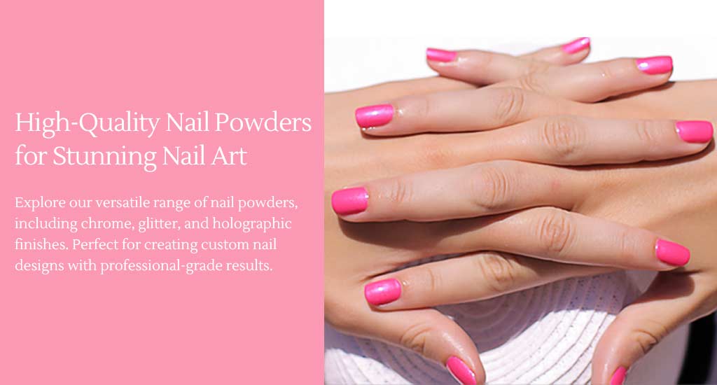 Various colors of nail powder bulk banner | Susansay